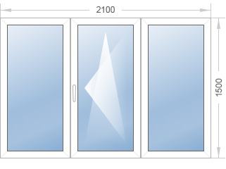 Окно REHAU 2100х1500