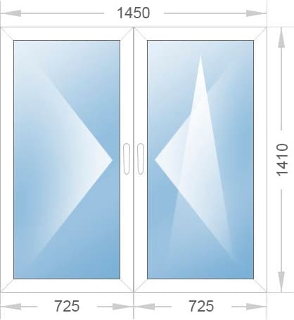 пластиковые окна 1450 на 1410