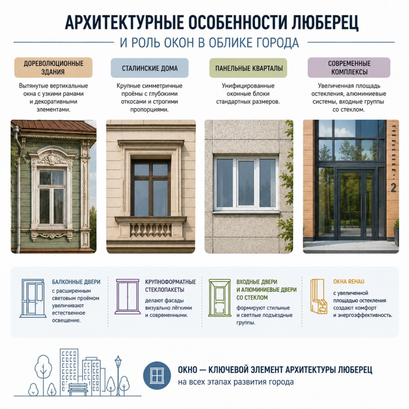 Архитектура Люберец через призму оконных конструкций