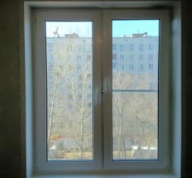 Установка двухстворчатого окна - 3 Установка двухстворчатого окна - фото - 3