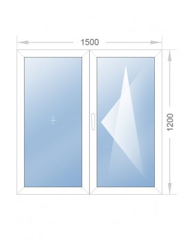 Двустворчатое окно 1500x1200 - фото - 4