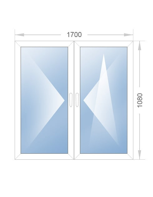 Двустворчатое окно 1700x1080 - фото - 5