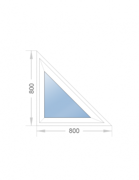 Треугольное глухое окно 800x800 - фото - 1