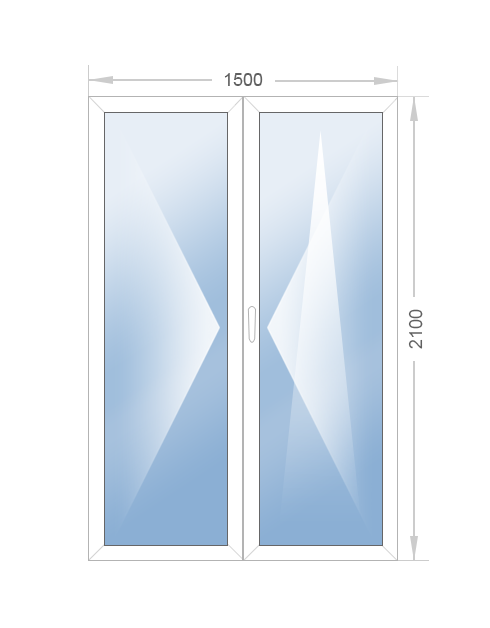 Балконная дверь 1500x2100