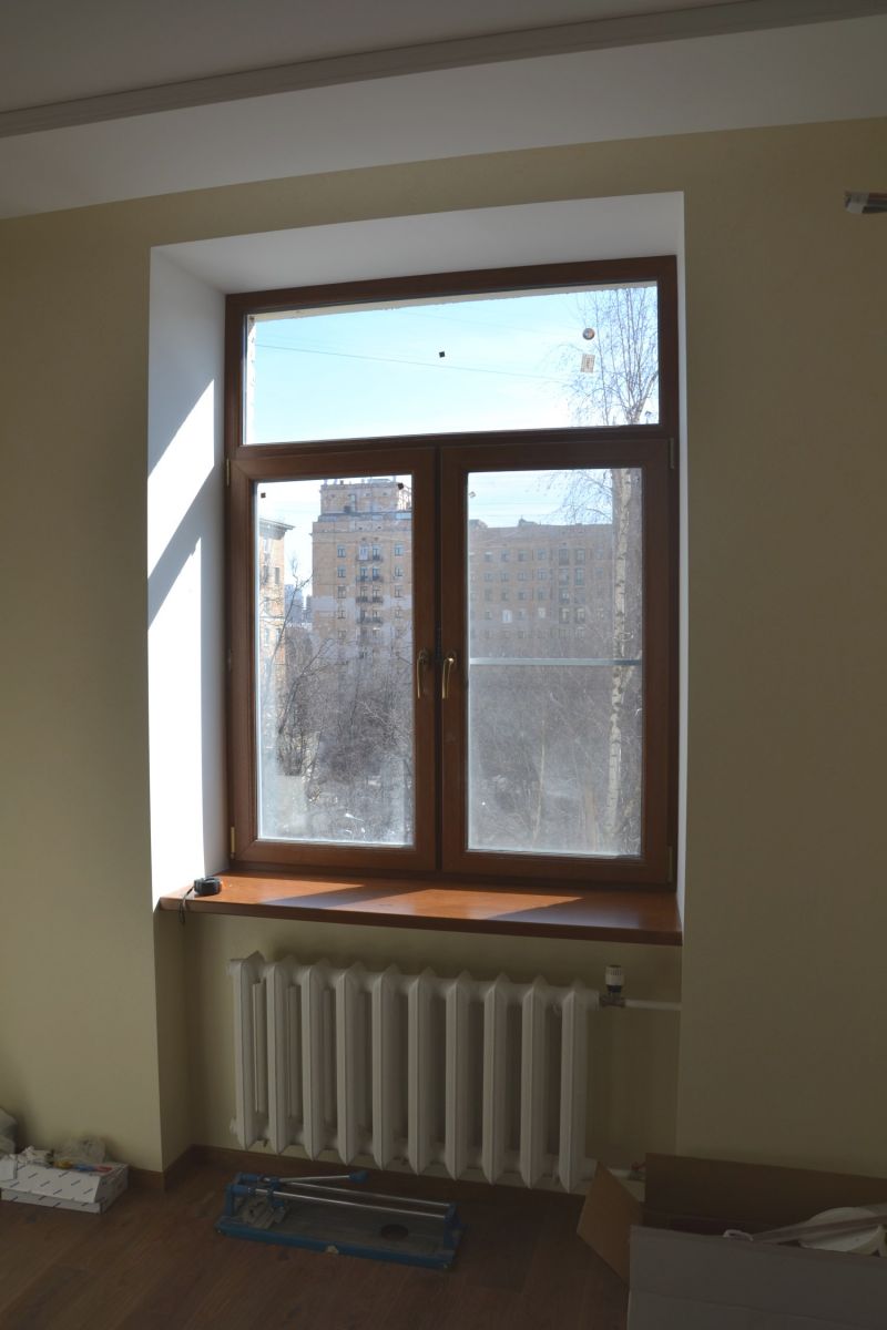 Монтаж ламинированного окна - пластиковые окна REHAU метро Университет